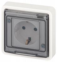 Б0063281 Розетка Эксперт 11-2522-01 2P+E IP55 шторки 16А-250В СУ бел. Эра 