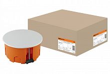 SQ1403-1025 Распаячная коробка СП D80х40мм, крышка, пл. лапки, IP20, TDM