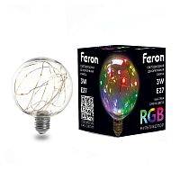 Лампа светодиодная Feron LB-382 E27 3W RGB 41678 в г. Санкт-Петербург 
