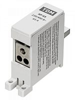 SQ0823-0111 Клемма распределительная на DIN-рейку КР-63 1П 63А (3х10мм²) TDM