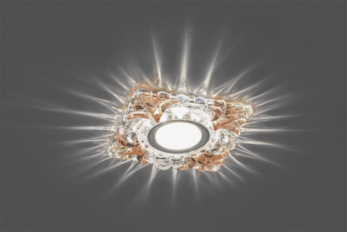 Светильник встраиваемый с белой LED подсветкой Feron CD920 потолочный MR16 G5.3 прозрачный-коричневый 28983 в г. Санкт-Петербург  фото 2