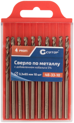 Сверло по металлу Cutop Profi с кобальтом 5%, 3.3 x 65 мм (10 шт) в г. Санкт-Петербург  фото 3