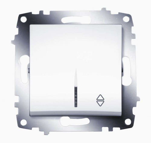 Механизм переключателя 1-кл. СП Cosmo 10А IP20 (сх. 6) с подсветкой бел. ABB 619-010200-210 в г. Санкт-Петербург 