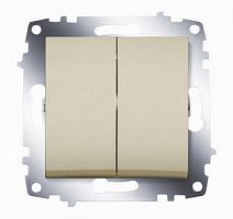 619-011400-202 Выключатель 2-кл. 1мод. СП Cosmo 10А IP20 механизм титаниум ABB 