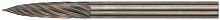 Шарошка карбидная Профи, штифт 3 мм (мини), цилиндрическая с острым наконечником в г. Санкт-Петербург 