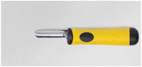 Гладилка нержав., мягкая черно-желтая ручка 280х130 мм плоская в г. Санкт-Петербург  фото 2
