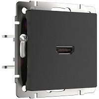 W1186008 Розетка HDMI (черный матовый) 