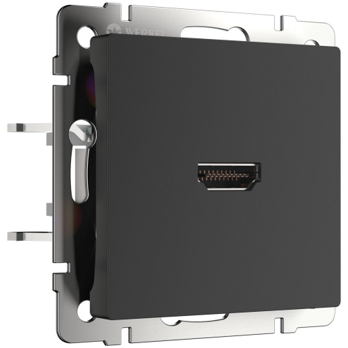 W1186008 Розетка HDMI (черный матовый) 