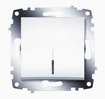 619-010200-201 Выключатель 1-кл. 1мод. СП Cosmo 10А IP20 с подсветкой механизм бел. ABB 