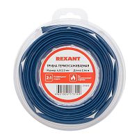 29-0015 Трубка термоусадочная ТУТ нг 4.0/2.0 син. ролик 2.44м Rexant 