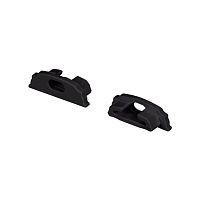 039589 Заглушка ARH-BENT-W18 BLACK с отверстием пластик Arlight 