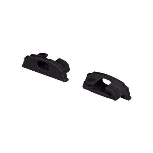 039589 Заглушка ARH-BENT-W18 BLACK с отверстием пластик Arlight 