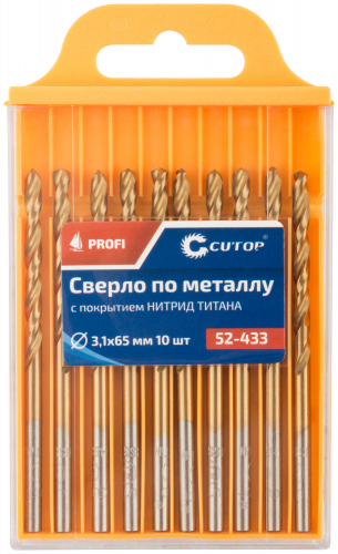 Сверло по металлу Cutop Profi с титановым покрытием, 3.1х65 мм (10 шт) в г. Санкт-Петербург  фото 3