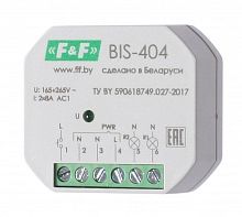 EA01.005.006 Реле импульсное BIS-404 (управление двумя нагрузками; для установки в монтажную коробку 230В 2х5А 2х1Z IP40) F&F 