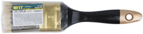 Кисть флейцевая "Стайл", искусственная черно-белая щетина, деревянная ручка  2" (50 мм) в г. Санкт-Петербург  фото 3
