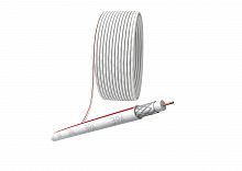 Кабель коаксиальный SAT 50 M 75 Ом CCS,  оплётка Al 75% PVC белый 100м ЭРА SIMPLE SL-M-75-PVC100