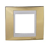 Рамка 1-м Unica золото бел. SchE MGU66.002.804 в г. Санкт-Петербург 