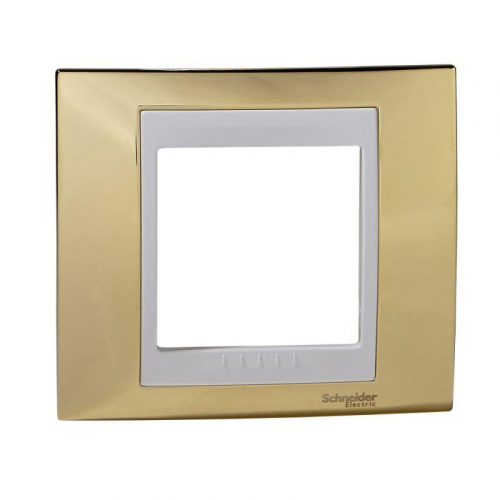 Рамка 1-м Unica золото бел. SchE MGU66.002.804 в г. Санкт-Петербург 