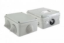 SQ1401-1234 Распаячная коробка ОП 100х100х50мм, крышка на винтах,  IP55, 6 вх. инд. штрихкод TDM