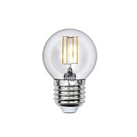 Лампа светодиодная филаментная Uniel E27 5W 3000K LED-G45-5W/WW/E27/CL/DIM GLA01TR UL-00002868 в г. Санкт-Петербург 