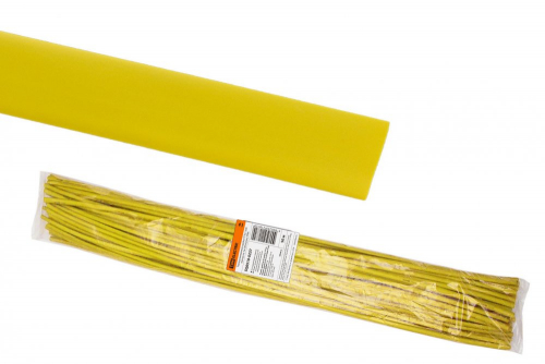 SQ0518-0237 Термоусаживаемая трубка ТУТнг 16/8 желтая по 1м (50 м/упак) TDM
