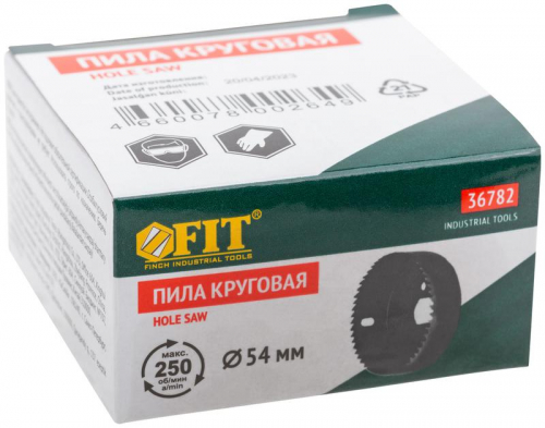 36782 Пила круговая инструментальная сталь 54мм FIT  фото 3