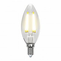 Лампа светодиодная филаментная Uniel E14 7.5W 4000K прозрачная LED-C35-7.5W/NW/E14/CL GLA01TR UL-00003247 в г. Санкт-Петербург 