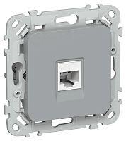 FI-K12-2-K03 Розетка компьютерная СП FLITE РК6-1-0-ФлС RJ45 кат.6 UTP механизм сер. IEK 