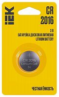Элемент питания дисковый литиевый CR2016 (блист.1шт) IEK ABT-CR2016-OP-L01 в г. Санкт-Петербург 