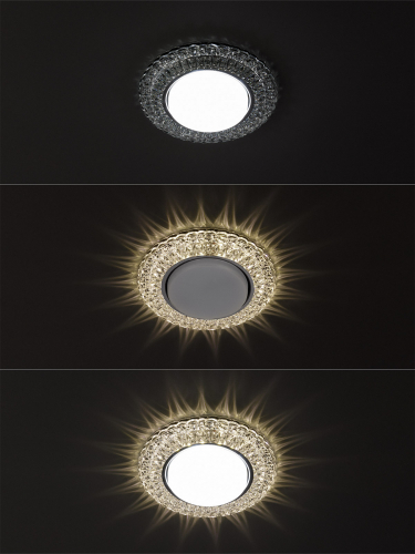 Светильник встраиваемый СВ 03-14 GX53 230В LED подсветка 5 Вт зеркальный/хром TDM в г. Санкт-Петербург  фото 4