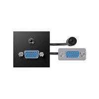 40000191-038 Модуль с адаптером проходной VGA + MiniJack мама/мама черн. Simon 400 