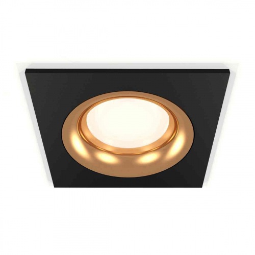 Комплект встраиваемого светильника Ambrella light Techno Spot XC7632005 SBK/PYG черный песок/золото желтое полированное (C7632, N7014) в г. Санкт-Петербург 