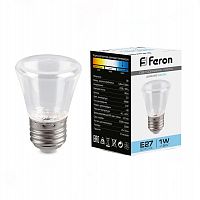 Лампа светодиодная Feron LB-372 Колокольчик прозрачный E27 1W 6400K 25908 в г. Санкт-Петербург 