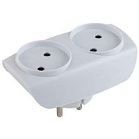 C0045520 Разветвитель 2-м без заземл. 16А IP20 SP-2-W бел. Эра 