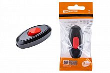 SQ1806-0222 Выключатель на шнур 6А 250В черный с красной кнопкой TDM