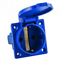 Розетка панельная 112 скрытая 2P+PЕ 16А 220В IP44 с защ. крышкой EKF ps-112-16-220
