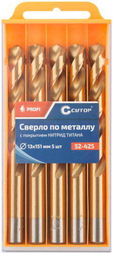 Сверло по металлу Cutop Profi с титановым покрытием, 13х151 мм (5 шт) в г. Санкт-Петербург  фото 3