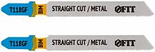 40915 Полотно по металлу Bimetal 76/51/0.8мм (T118GF) фрезерованные волнистые зубья (уп.2шт) FIT 