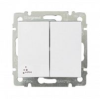 770098 Переключатель проходной 2-кл. СП Valena 10А IP44 250В механизм бел. IEK 