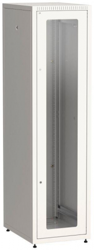 Шкаф сетевой LINEA E 47U 600х800мм стекл. передняя дверь задняя металлическая сер. ITK LE35-47U68-GM в г. Санкт-Петербург 