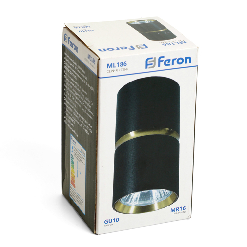 Светильник потолочный Feron ML186 Barrel ZEN MR16 GU10 35W 230V,  чёрный, золото 48639 в г. Санкт-Петербург  фото 9
