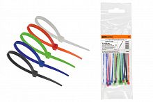 SQ0515-0361 Хомуты 4.8х300 цветные набор  5 цветов (черный, белый, красный, синий, зеленый) (25 штук) TDM