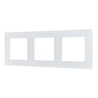 043799 Рамка стеклянная FRM-GLARE-GS-3-WH Arlight 