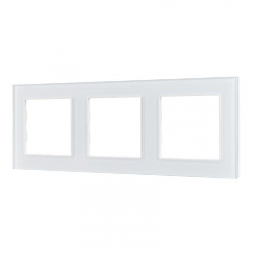 043799 Рамка стеклянная FRM-GLARE-GS-3-WH Arlight 