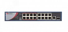Коммутатор неуправляемый PoE 16 портов 10/100 Мб/с 1хRJ45 1хSFP 10/1000 Мб/с
