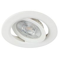Б0070936 Светильник светодиодный KL LED 25A-5 3K WH SET 10 5Вт 3000К IP20 встраив. круглый поворотн. бел. (уп.10шт) Эра 