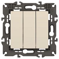 Б0034250 Выключатель 3-кл. СП Elegance 14-1107-02 10А IP20 250В 10AX механизм сл. кость Эра 
