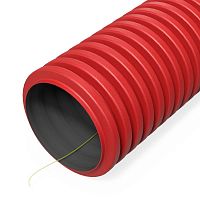 PR15.00982 Труба гофрированная двустенная ПНД гибкая d125мм SN 23 тип 1250 красн. (уп.50м) Промрукав 