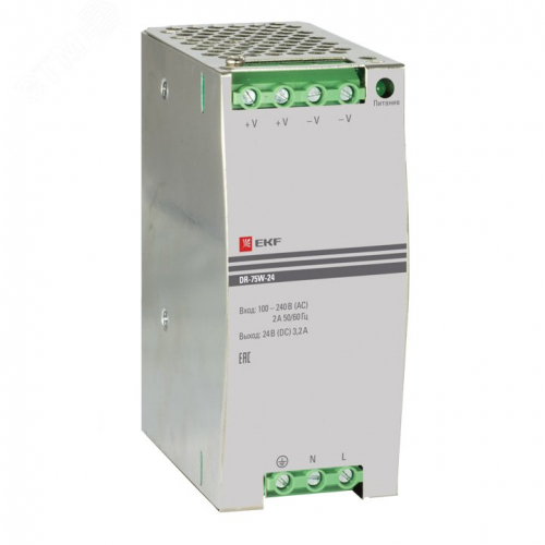 Блок питания 24В DR-75W-24 EKF dr-75w-24 в г. Санкт-Петербург 