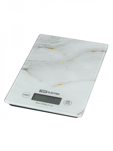 Весы электронные кухонные "Мрамор", стекло, деление 1 г, макс. 5 кг, TDM в г. Санкт-Петербург 